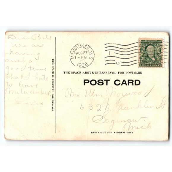 Vintage 1908 Comic Postcard Nothing Can Come Between Us Romantic Couple - Picture 2 of 2